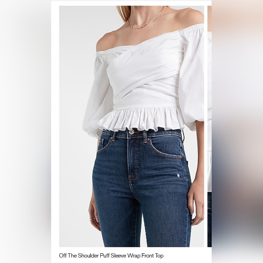 ❤️ EXPRESS OFF SHOULDER PUFF SLEEVE TOP ~NWT~
